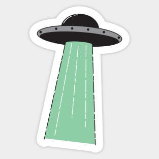 UFO Tractor Beam Sticker